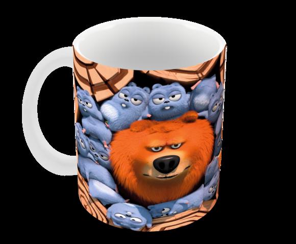 Caneca Polímero Grizzy e os Lemmings Personalizada
