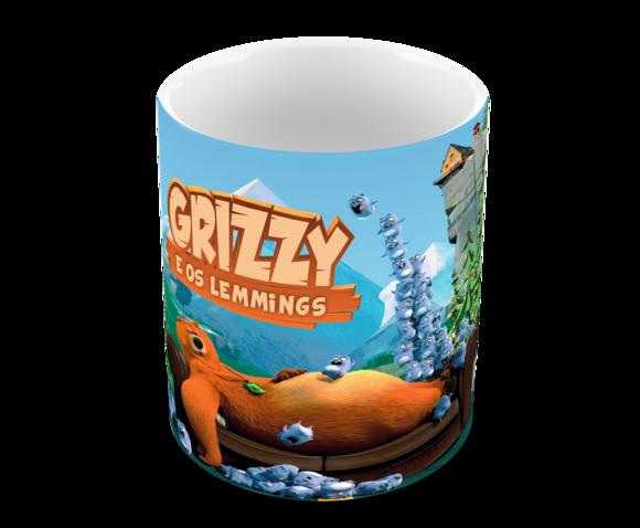 Caneca Polímero Grizzy e os Lemmings Personalizada