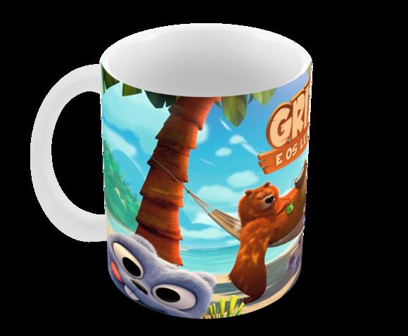 Caneca Polímero Grizzy e os Lemmings Personalizada
