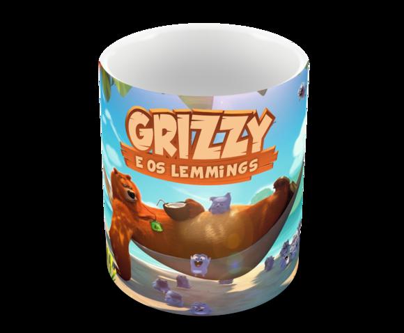 Caneca Polímero Grizzy e os Lemmings Personalizada