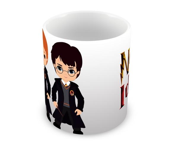 Caneca Polímero Harry Potter Nome e Idade Personalizada