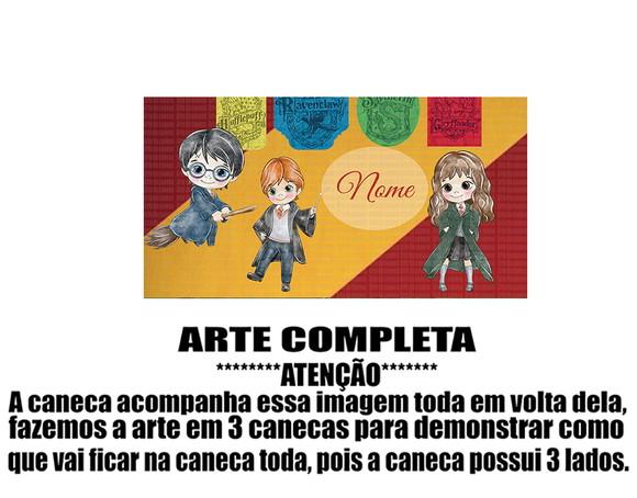 Caneca Polímero Harry Potter Seu Nome Personalizada