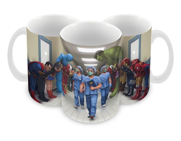 Caneca Polímero Heróis da Saúde Personalizada
