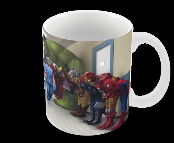 Caneca Polímero Heróis da Saúde Personalizada