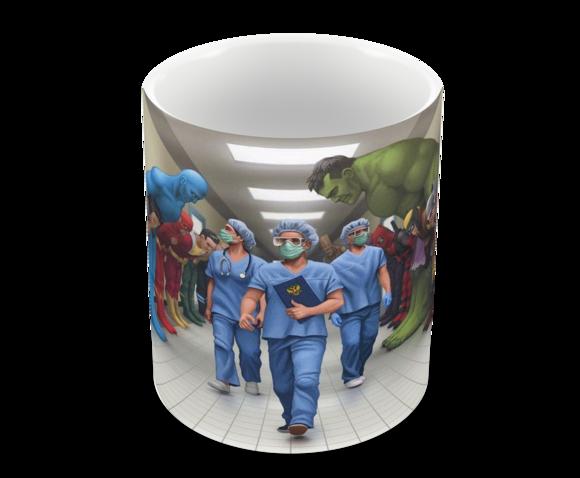 Caneca Polímero Heróis da Saúde Personalizada