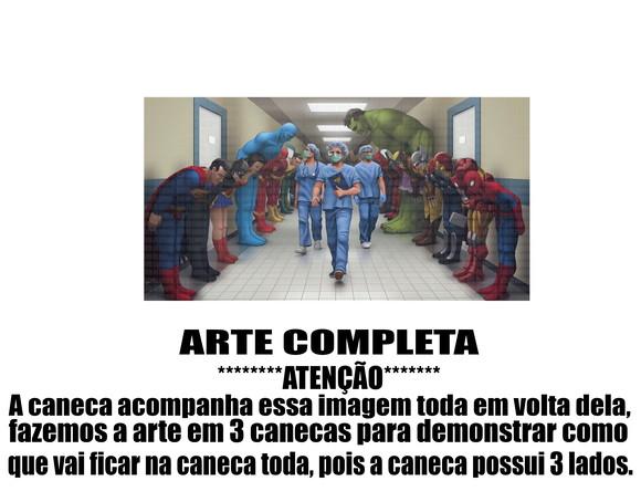 Caneca Polímero Heróis da Saúde Personalizada