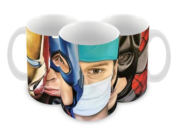 Caneca Polímero Heróis da Saúde Personalizada