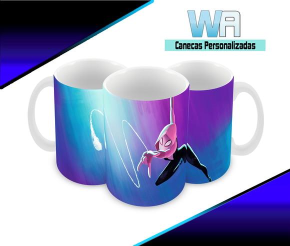 Caneca Polímero Homem Aranha Através do Aranhaverso