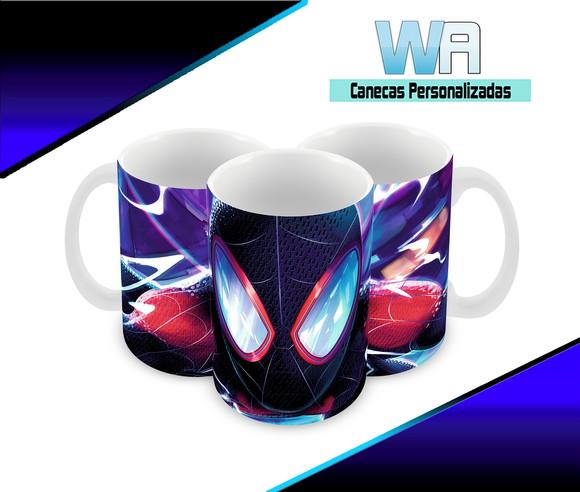 Caneca Polímero Homem Aranha Miles Morales Personalizada