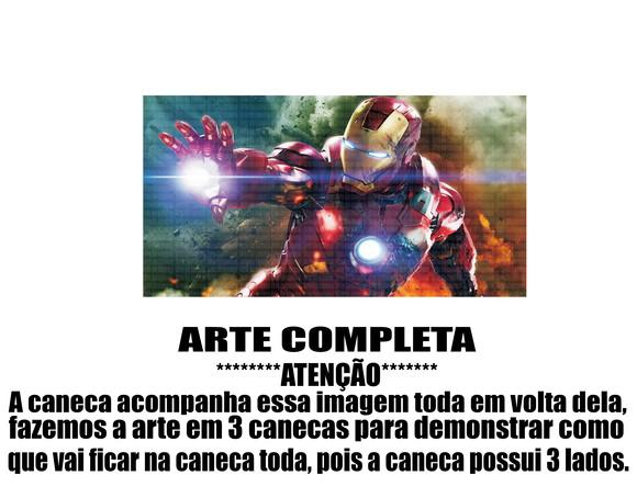 Caneca Polímero Homem de Ferro Personalizada