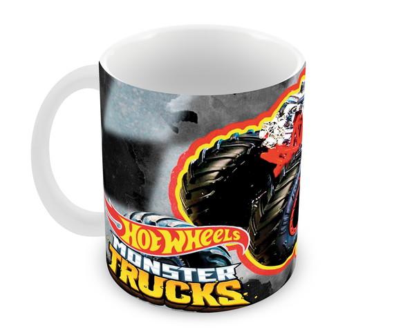 Caneca Polímero Hot Wheels Monster Trucks Personalizada