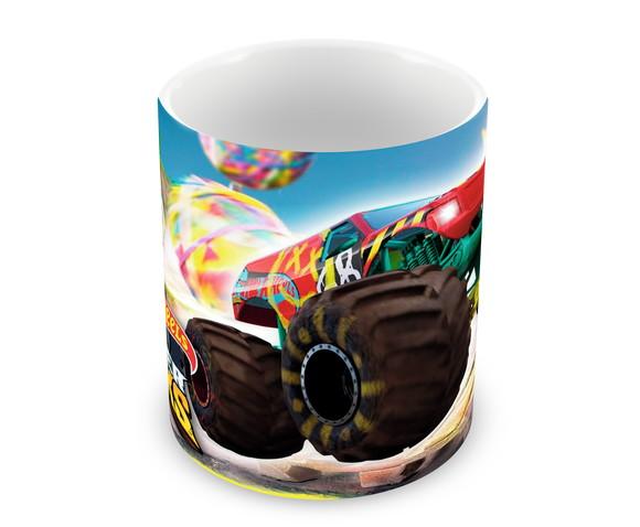 Caneca Polímero Hot Wheels Monster Trucks Personalizada