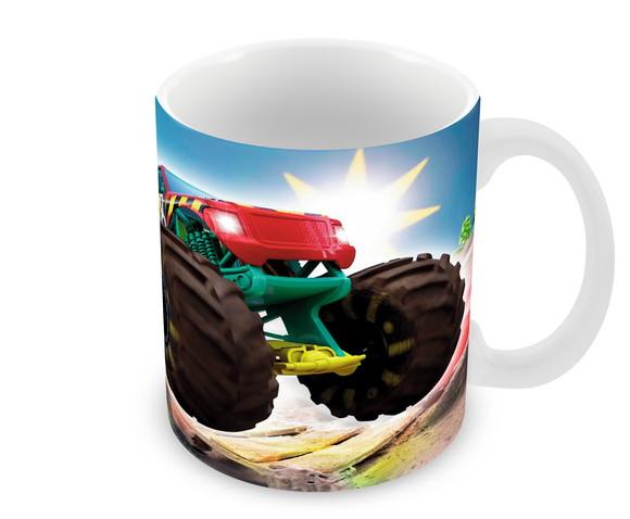 Caneca Polímero Hot Wheels Monster Trucks Personalizada