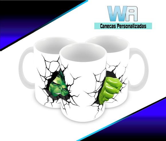 Caneca Polímero Hulk Personalizada