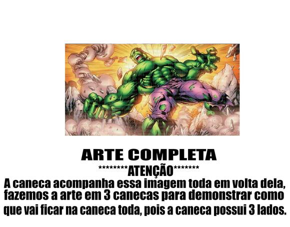 Caneca Polímero Hulk Personalizada