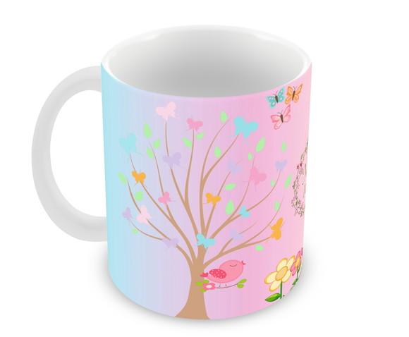 Caneca Polímero Jardim Encantado Personalizada