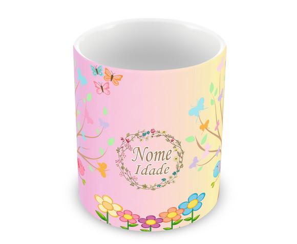 Caneca Polímero Jardim Encantado Personalizada