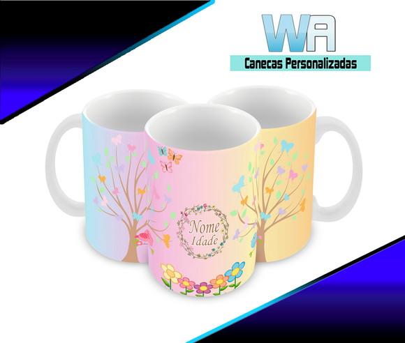 Caneca Polímero Jardim Encantado Personalizada