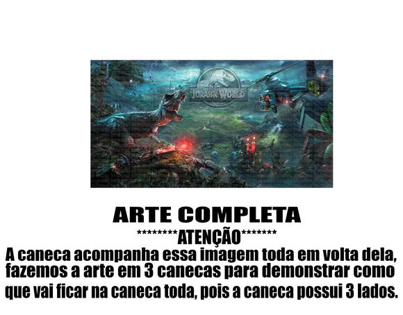 Caneca Polímero Jurassic World Personalizada