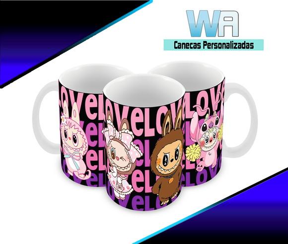 Caneca Polímero Labubu Personalizada
