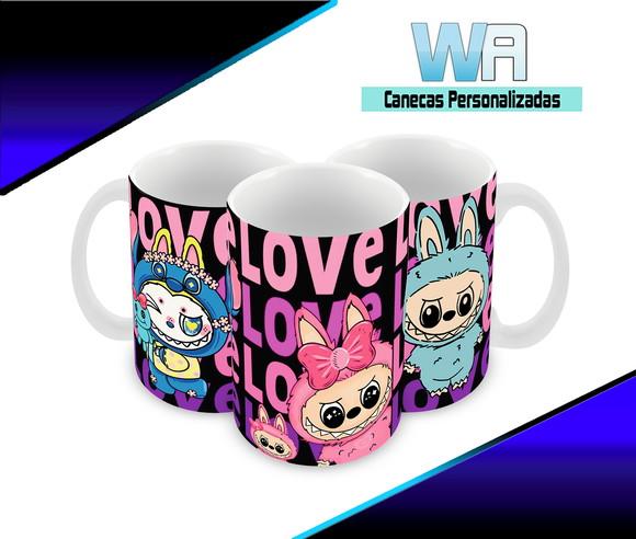 Caneca Polímero Labubu Personalizada