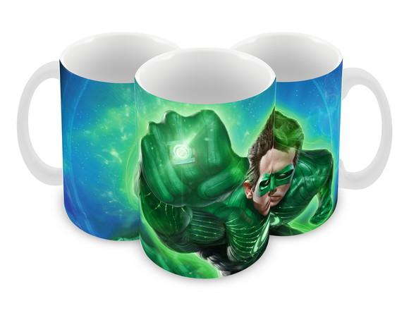 Caneca Polímero Lanterna Verde Personalizada