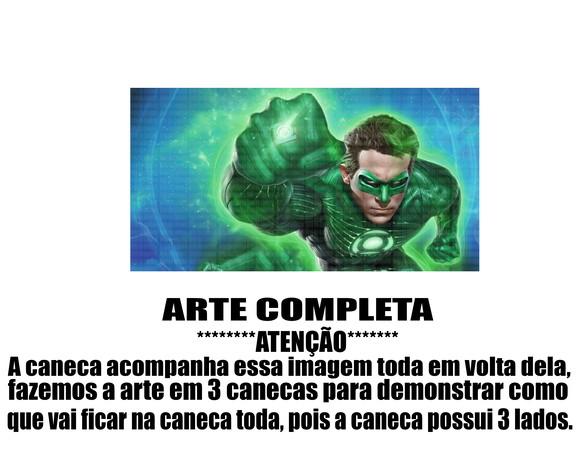 Caneca Polímero Lanterna Verde Personalizada