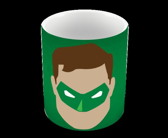 Caneca Polímero Lanterna Verde Personalizada
