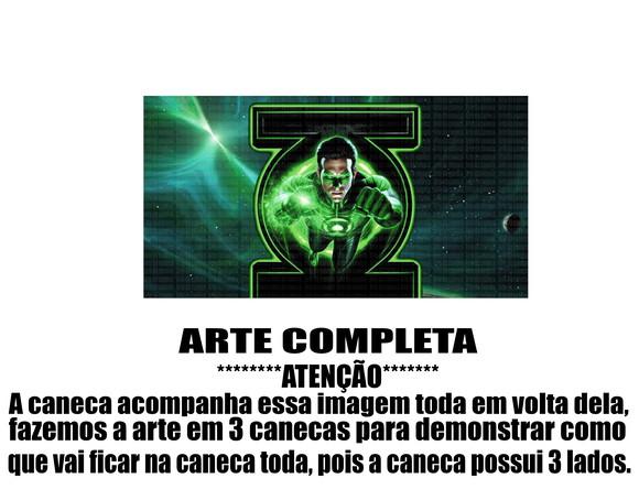 Caneca Polímero Lanterna Verde Personalizada