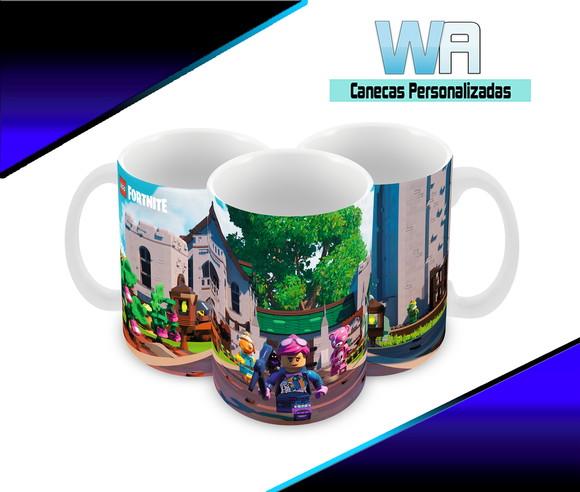 Caneca Polímero Lego Fortnite Personalizada