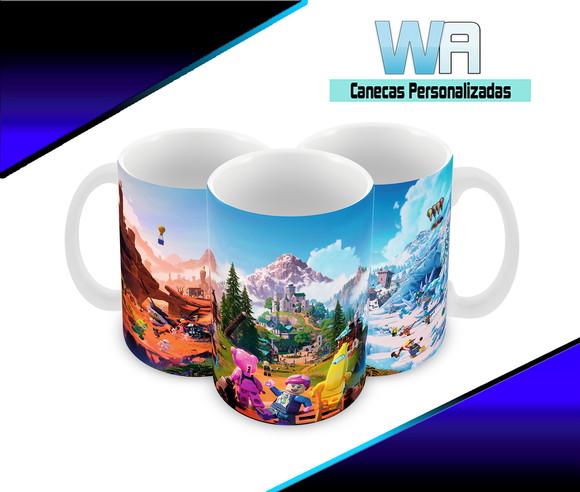 Caneca Polímero Lego Fortnite Personalizada