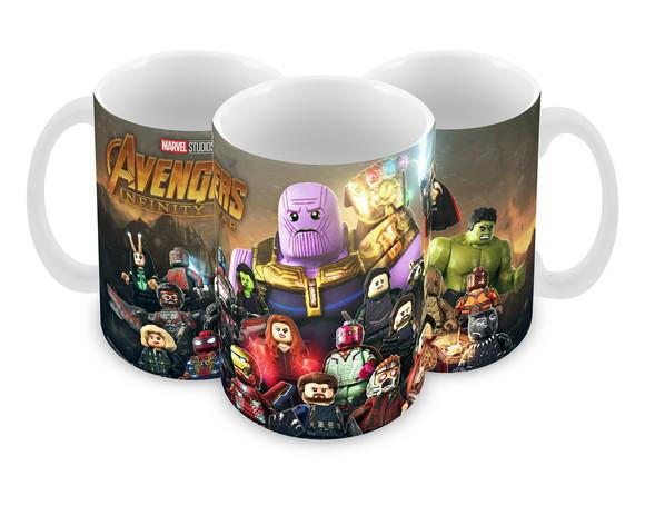 Caneca Polímero Lego Vingadores Personalizada