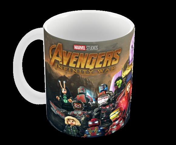 Caneca Polímero Lego Vingadores Personalizada