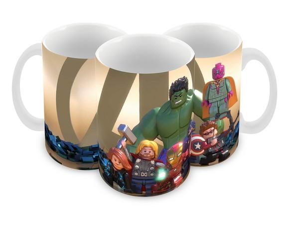 Caneca Polímero Lego Vingadores Personalizada