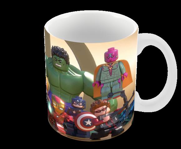 Caneca Polímero Lego Vingadores Personalizada