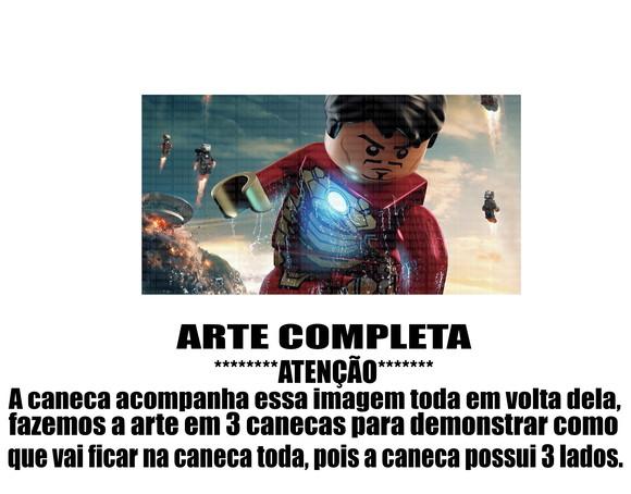 Caneca Polímero Lego Vingadores Personalizada