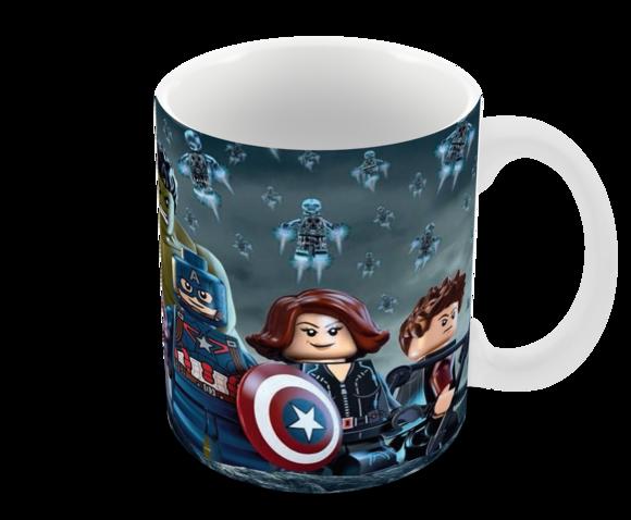 Caneca Polímero Lego Vingadores Personalizada