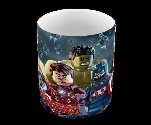 Caneca Polímero Lego Vingadores Personalizada