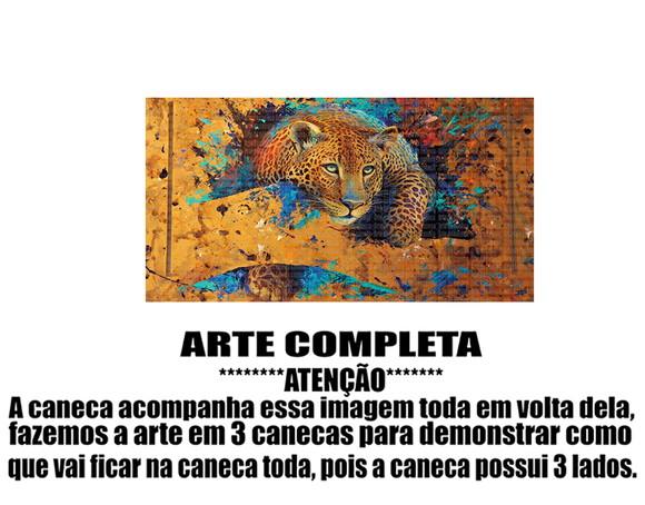 Caneca Polímero Leopardo Personalizada