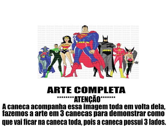Caneca Polímero Liga da Justiça Personalizada
