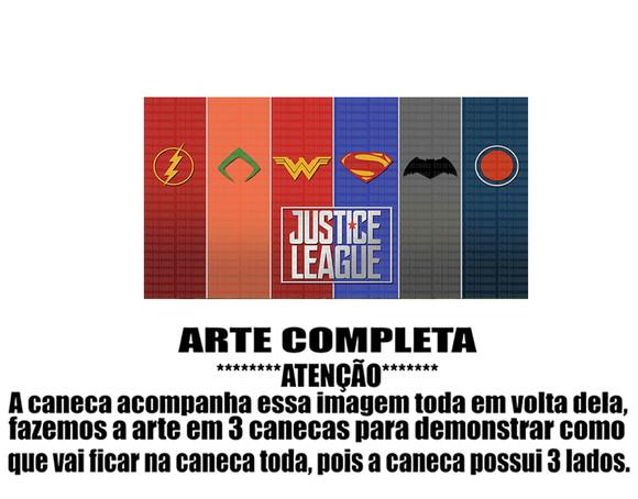 Caneca Polímero Liga da Justiça Personalizada