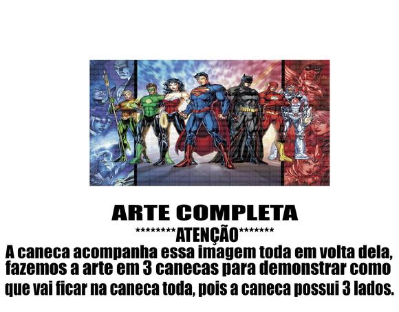 Caneca Polímero Liga da Justiça Personalizada