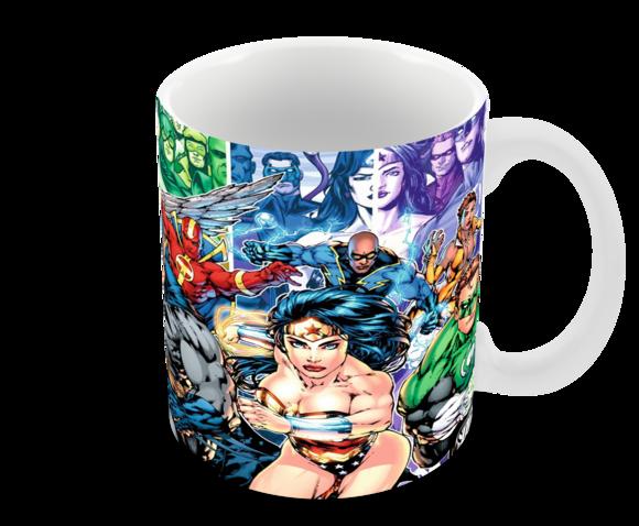 Caneca Polímero Liga da Justiça Personalizada