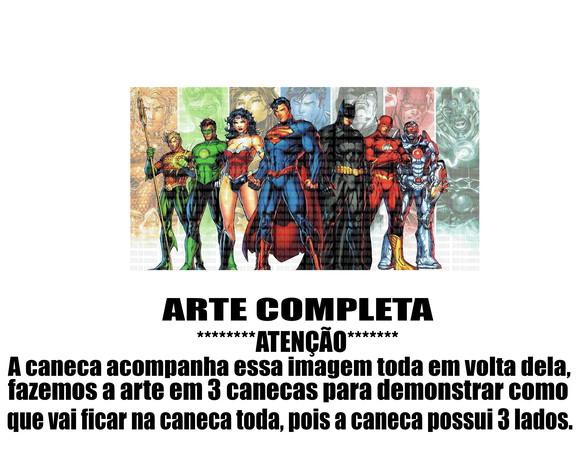Caneca Polímero Liga da Justiça Personalizada