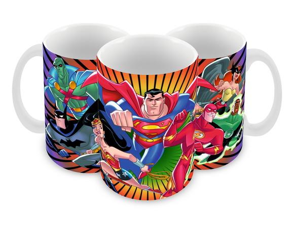 Caneca Polímero Liga da Justiça Personalizada
