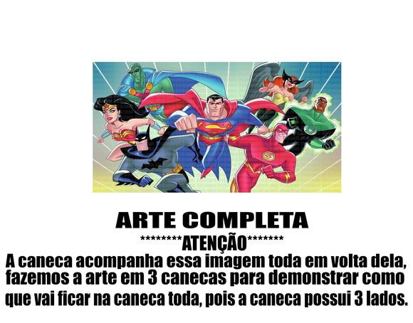 Caneca Polímero Liga da Justiça Personalizada