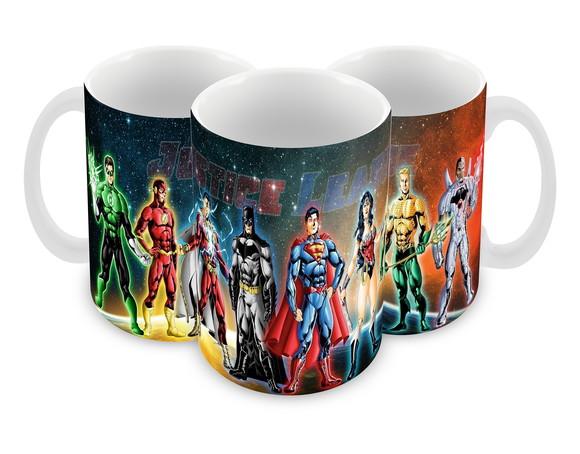 Caneca Polímero Liga da Justiça Personalizada