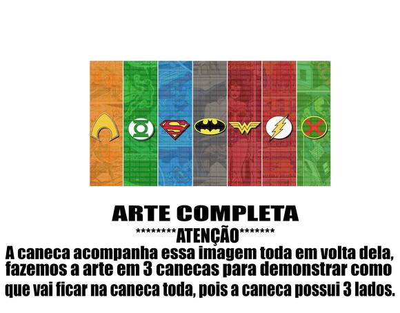Caneca Polímero Liga da Justiça Personalizada