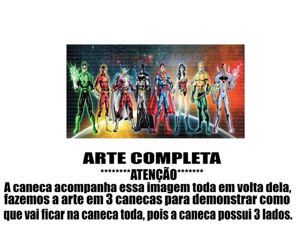 Caneca Polímero Liga da Justiça Personalizada