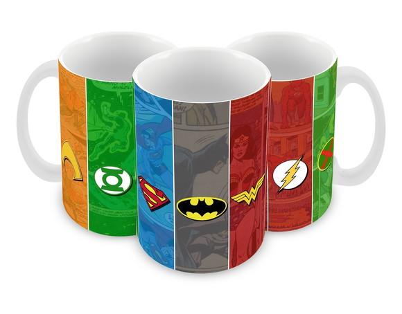 Caneca Polímero Liga da Justiça Personalizada